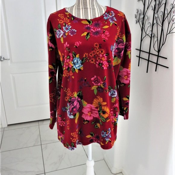 Carole Little Tops - Carole Little Sport Velour Oversize Top Like New